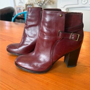 Frye Burgundy Ankle Boots